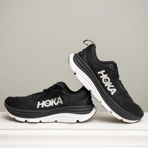 HOKA Gaviota 5 Mens 10.5 Running Shoes Black Chunky Sole Athleisure Fitness Gym